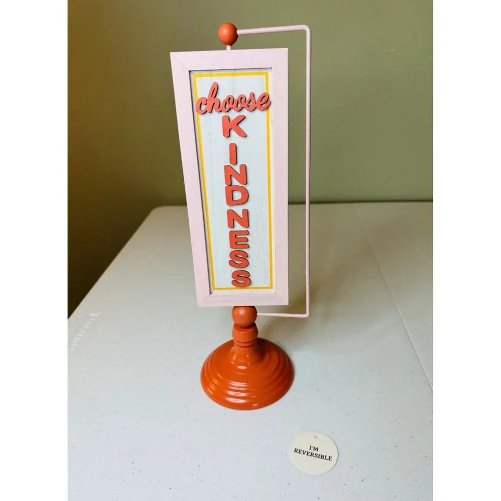 Reversible Sign With Messages "Choose Kindness" & "Be Our Guest" Home Decoration - Picture 6 of 12
